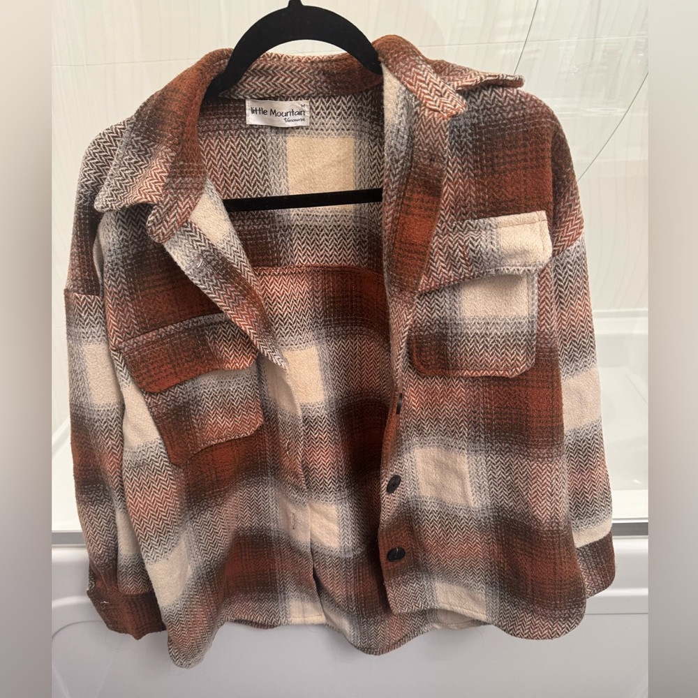 Little Mountain Brown Plaid Jacket